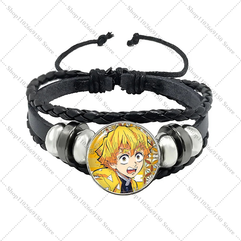 Anime Creative Bracelet Fashion Jewelry Accessories Demon Slayers Cartoon Cute Bracelets Charms Pendant Bangle Birthday Gifts