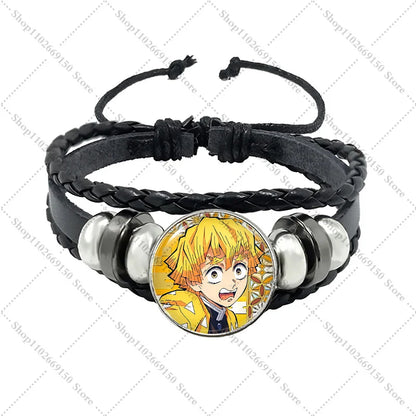 Anime Creative Bracelet Fashion Jewelry Accessories Demon Slayers Cartoon Cute Bracelets Charms Pendant Bangle Birthday Gifts