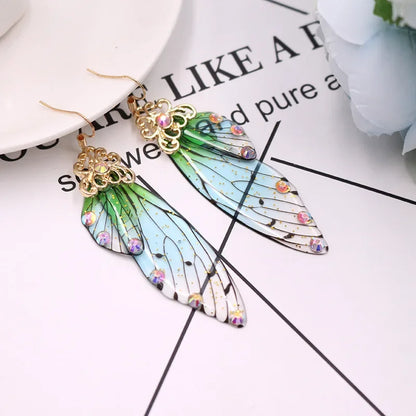 Demon Slayer Anime Butterfly Wing Earrings Kimetsu No Yaiba Kochou Shinobu Cosplay Earring Ear Jewelry Accessories Gifts
