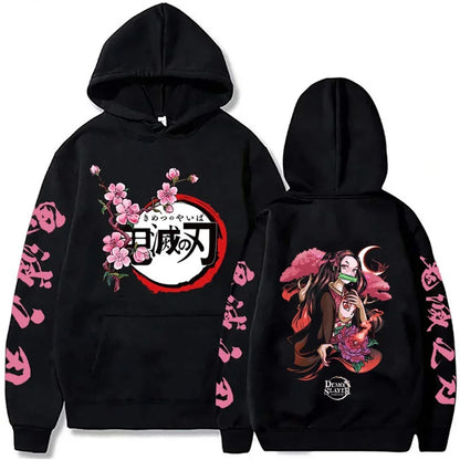 2026 New Demon Slayer Graphic Printed Hoodie Sweatshirt Men's and Women's Hoodie Men's Tops Sports Hoodie Harajuku Y2K Hoodie