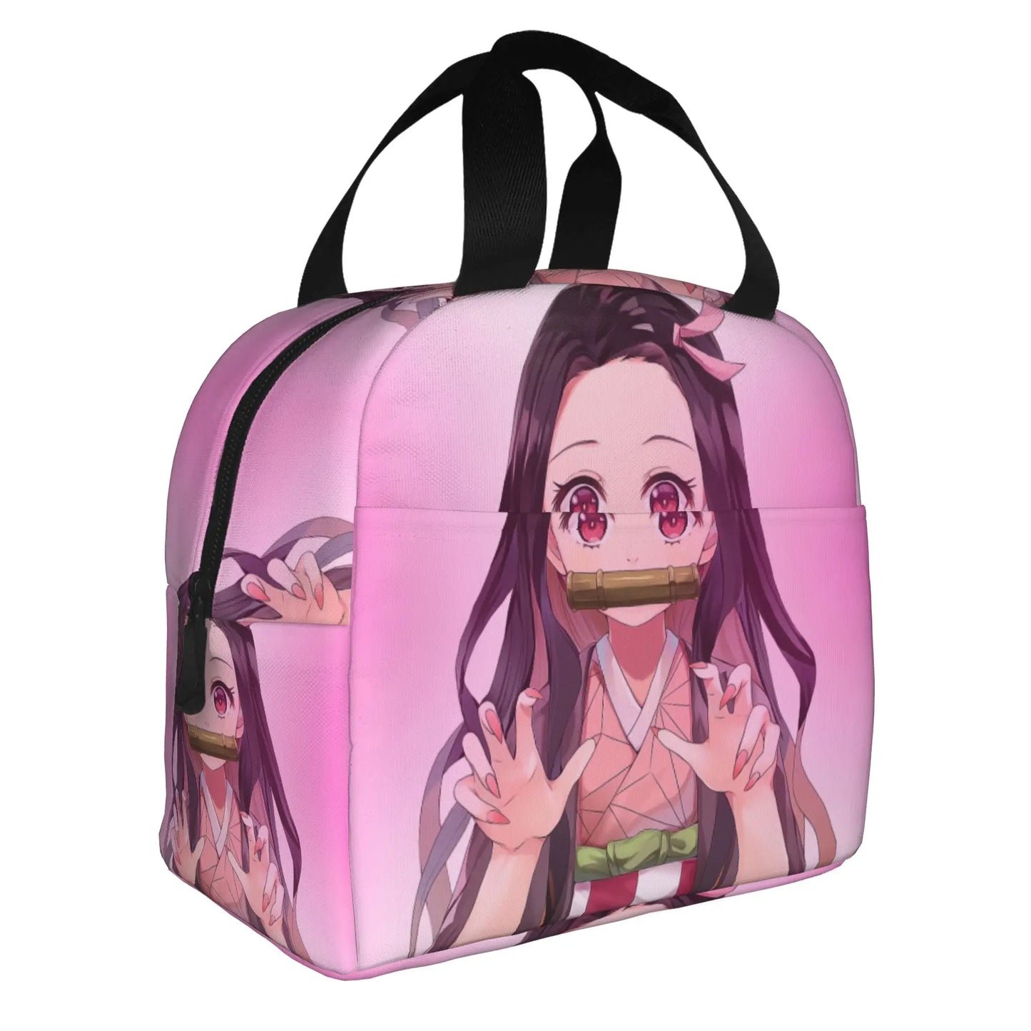 Demon Slayer Manga Anime Resuable Lunch Box for Women Waterproof Kimetsu no Yaiba Thermal Cooler Food Insulated Lunch Bag School