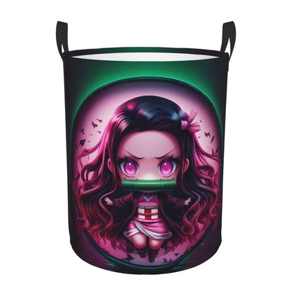Demon Slayer Tanjiro Kamado Laundry Basket Collapsible Large Capacity Clothes Storage Bin Anime Manga 
 Laundry Hamper
