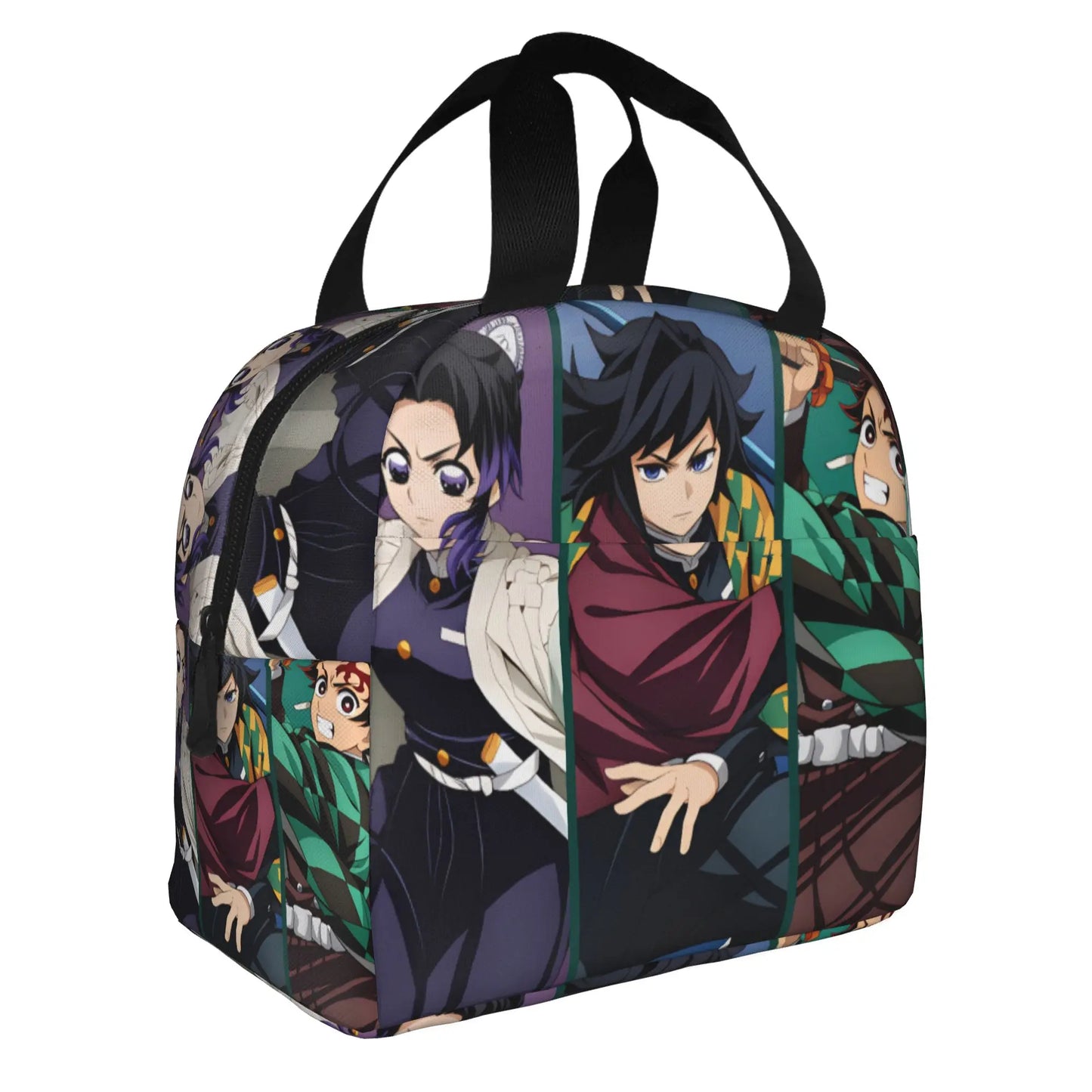 Cherry Nezuko Demon Slayer  Insulated Lunch Bags for Camping Travel Blossoms Sakura Portable Cooler Thermal Bento Box Women Men