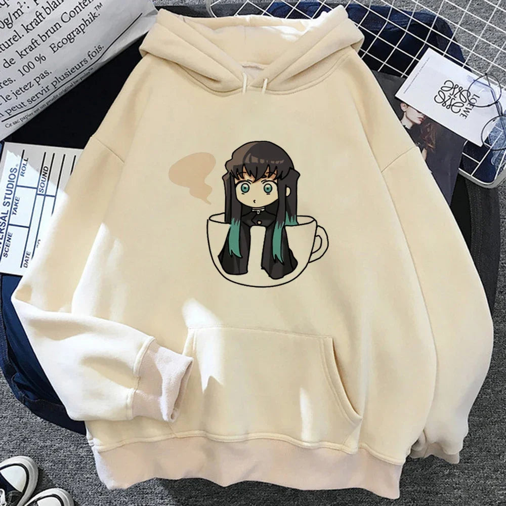 Muichiro Tokito Graphic Print Hooded Demon Slayer Anime Clothing Men Women Hoodies Tracksuit Unisex Pullover Harajuku Sweatshirt