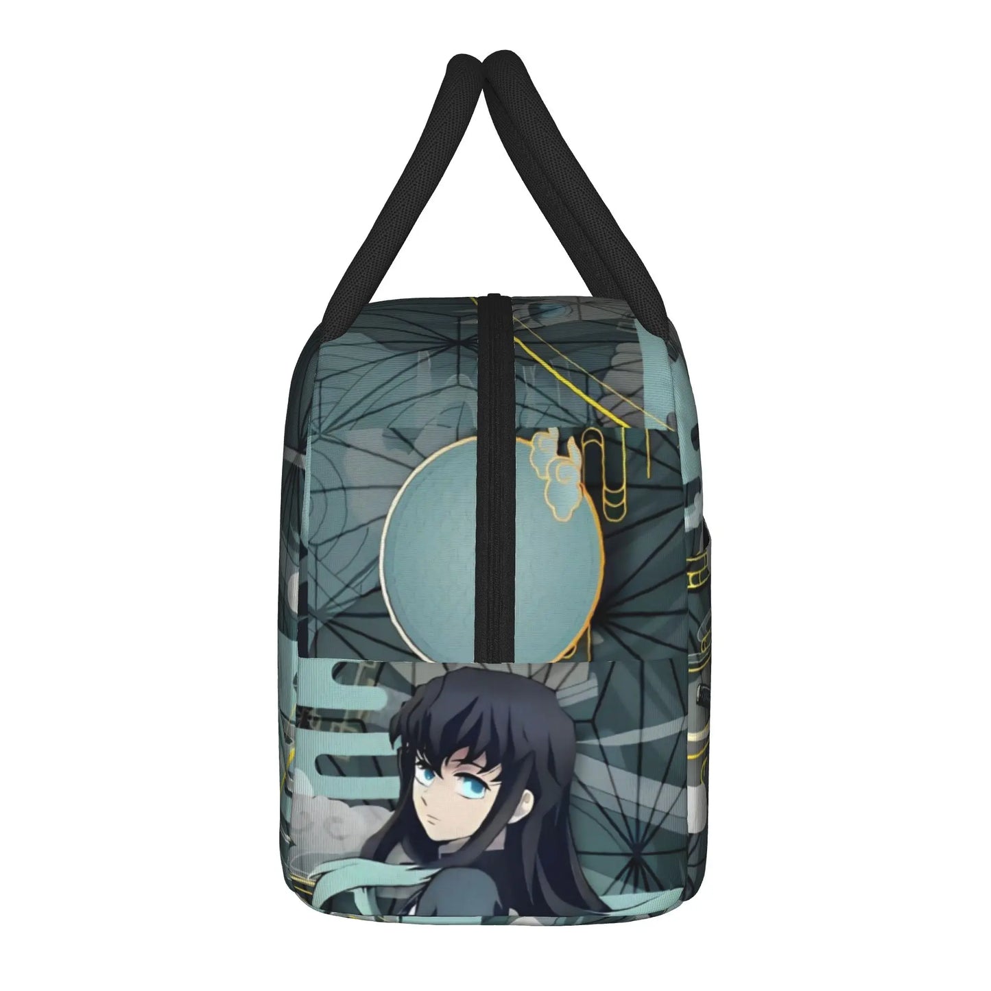 Muichiro Tokito Insulated Lunch Bags High Capacity Demons Anime Lunch Container Thermal Bag Tote Lunch Box Food Handbags