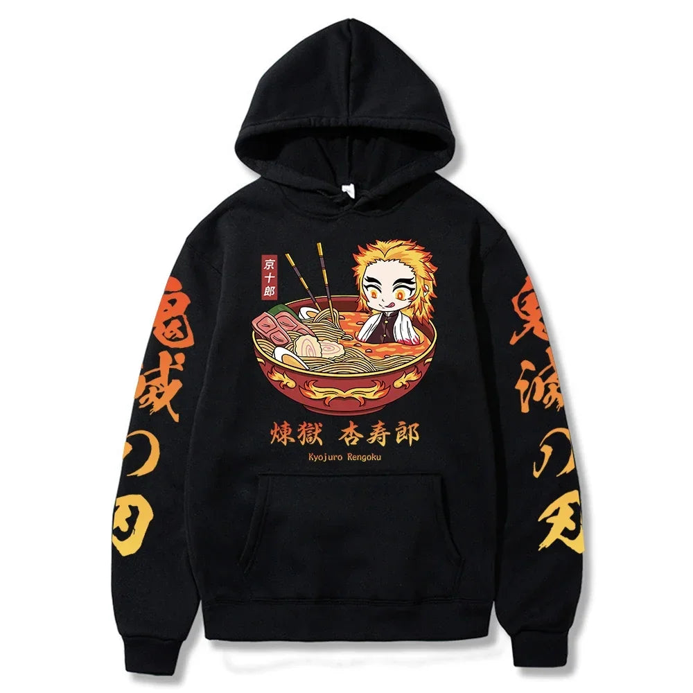 2026 New Demon Slayer Graphic Printed Hoodie Sweatshirt Men's and Women's Hoodie Men's Tops Sports Hoodie Harajuku Y2K Hoodie