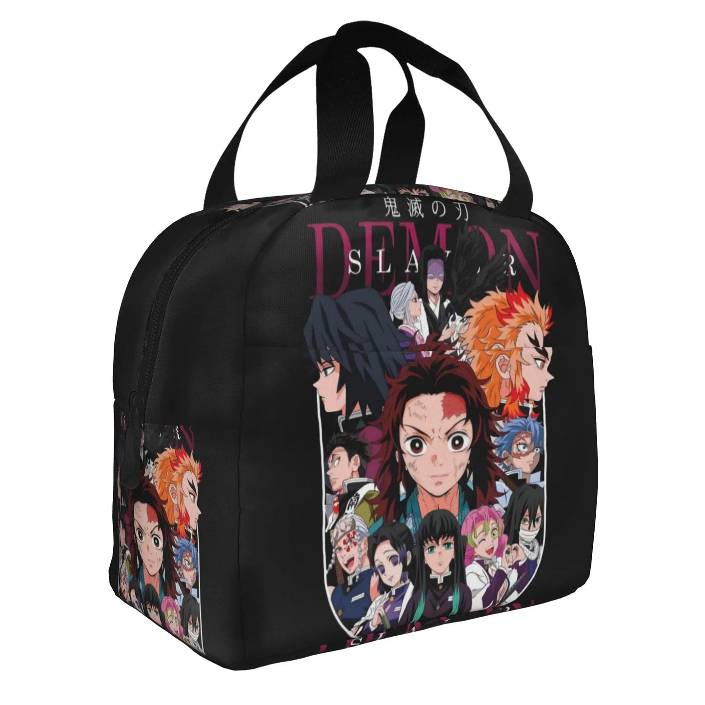 Cherry Nezuko Demon Slayer  Insulated Lunch Bags for Camping Travel Blossoms Sakura Portable Cooler Thermal Bento Box Women Men