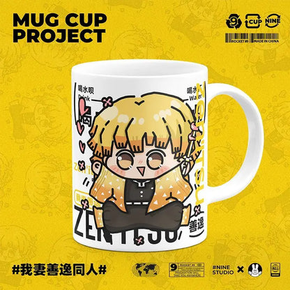 Demon Slayer Kamado Tanjirou Shinazugawa Sanemi creative cartoon ceramic mug home office afternoon tea coffee cup birthday Gifts