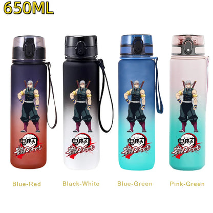650ML Demon Slayer Kamado Tanjirou Rengoku Kyoujurou Portable Sports Water Bottle Leak Proof Outdoor Travel Sports Fitness Jugs