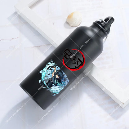 500ml Demon Slayer Aluminum Water Bottle Portable Sport Cup Women Men Anime Tomioka Nezuko Fashion Retro Kettle Birthday Gift