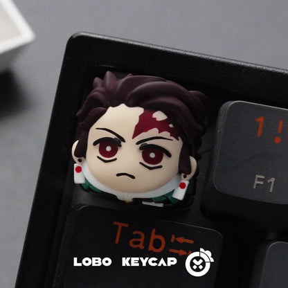 Anime Demon Slayer Kamado Nezuko Series Multiple Styles Keyboard Cute Keycap Decoration Contain Periphery Collectble Fun Gifts
