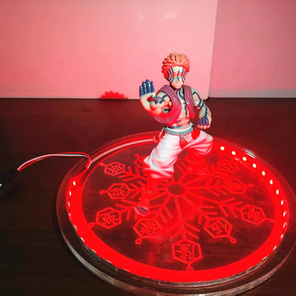 Demon Slayer Infinity Castle Anime Akaza Compass Needle Skill Action Figures Model Figurine Kimetsu no Yaiba LED Lamp DIY Model
