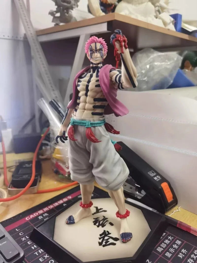 Demon Slayer Akaza Hakuji 28cm Action Figure - Anime Kimetsu No Yaiba PVC Statue Doll Collectible Model Children's toys Gifts