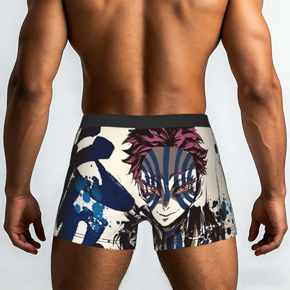 The Battle Crazed Demon   Akaza Bandai Demon Slayer Underpants Breathbale Panties Men's Underwear Print Shorts Boxer Briefs
