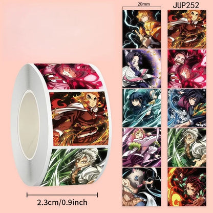 500pcs Demon Slayer stickers cute cartoon anime Kimetsu no Yaiba cool DIY journal cup decoration stickers boys graffiti toy gift