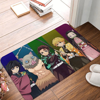 Demon Slayer Doormat Mat Anti-Slip Anime Giyu Tomioka Kitchen Bathroom Living Room Rug Carpet 40*60cm