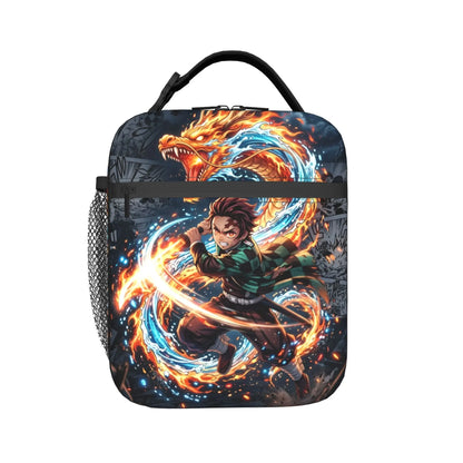 D-Demons Slayers Portable Lunch Box Multifunction Kimetsus No Yaibas Cooler Thermal Food Insulated Lunch Bag School Student