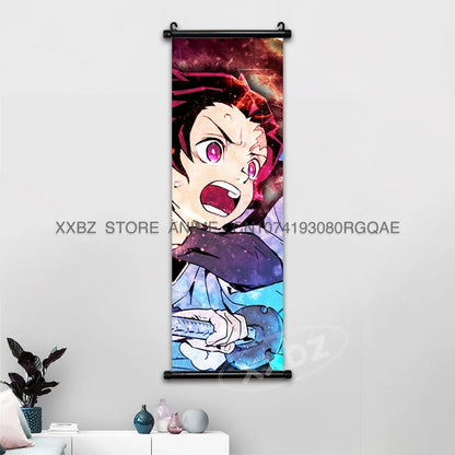 Demon Slayer Scrolls Picture Himejima Gyoumei Wall Art  Tomioka Giyuu Home Decor Rengoku Kyoujurou Hanging Painting Anime Poster