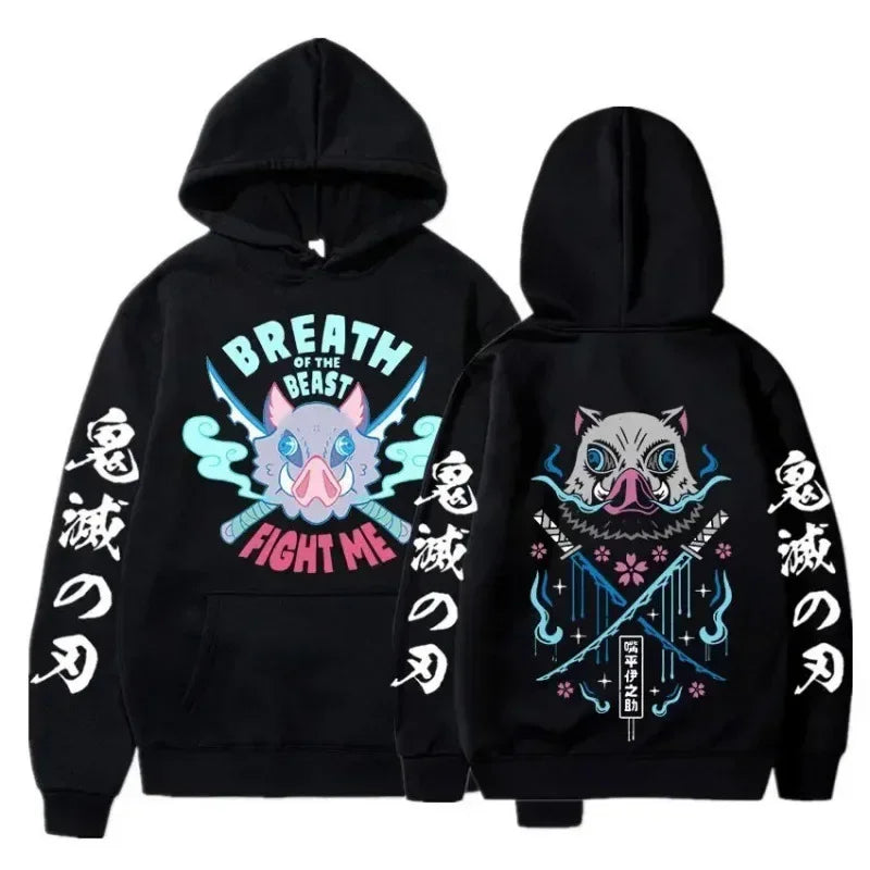 Japanese Anime Demon Slayer Plus Size Hoodie Women Sweatshirts Kamado Nezuko Print Hooded Harajuku Girl And Boy Casual Pullover