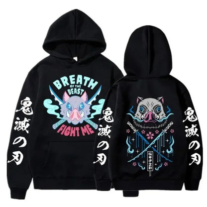 Japanese Anime Demon Slayer Plus Size Hoodie Women Sweatshirts Kamado Nezuko Print Hooded Harajuku Girl And Boy Casual Pullover