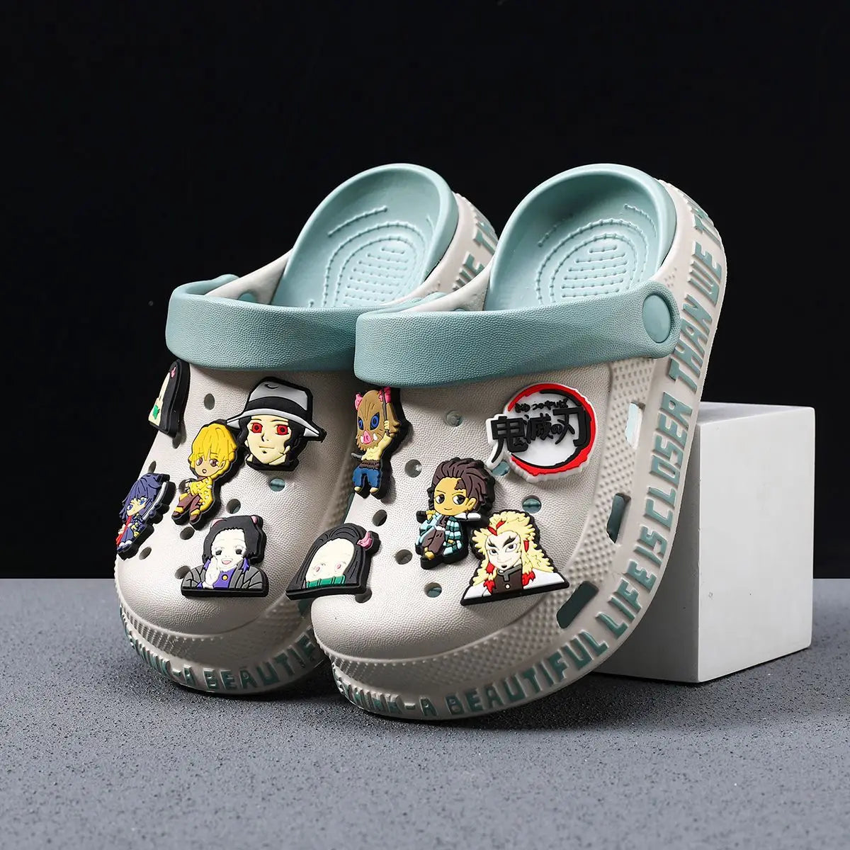 Demon Slayer Kamado Nezuko Tomioka Giyuu Creative Non-Slip Sandals Cartoon Animation Surrounding Beach Kamado Tanjirou Slippers