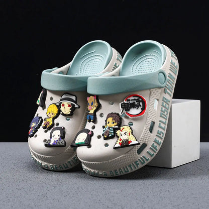 Demon Slayer Kamado Nezuko Tomioka Giyuu Creative Non-Slip Sandals Cartoon Animation Surrounding Beach Kamado Tanjirou Slippers