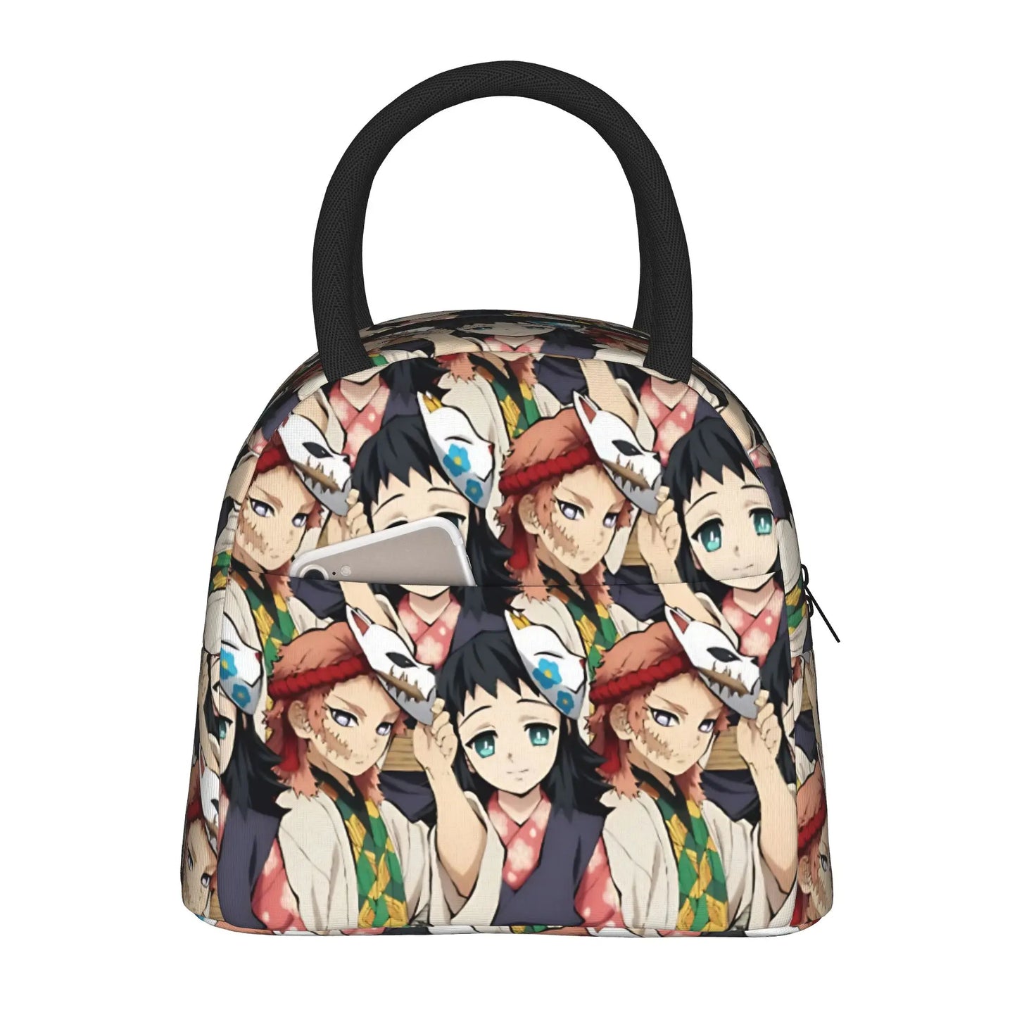 Muichiro Tokito Insulated Lunch Bags High Capacity Demons Anime Lunch Container Thermal Bag Tote Lunch Box Food Handbags
