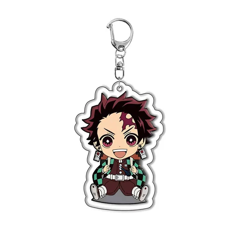 Demon Slayer Kimetsu no Yaiba Tanjiro Kamado Nezuko Acrylic Keychain Pendant Anime Merchandise Custom Wholesale In Stock Bulk