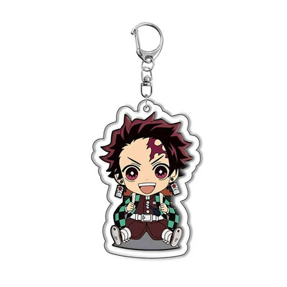 Demon Slayer Kimetsu no Yaiba Tanjiro Kamado Nezuko Acrylic Keychain Pendant Anime Merchandise Custom Wholesale In Stock Bulk