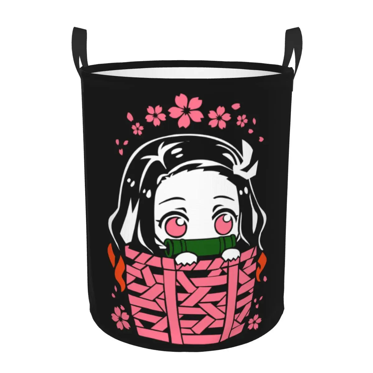 Custom Demon Slayers Anime Laundry Basket Collapsible Kimetsu No Yaiba Toy Clothes Hamper Storage Bin for