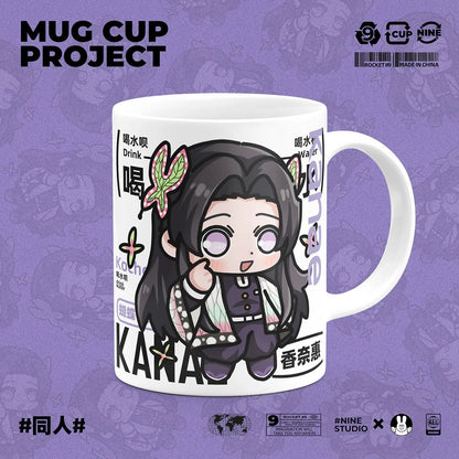 Demon Slayer Kamado Tanjirou Shinazugawa Sanemi creative cartoon ceramic mug home office afternoon tea coffee cup birthday Gifts