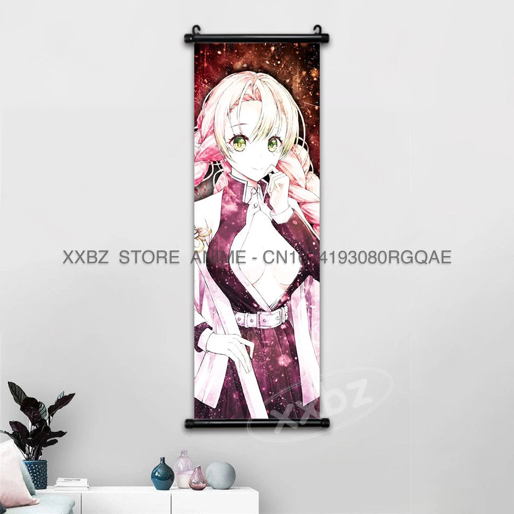 Demon Slayer Scrolls Picture Himejima Gyoumei Wall Art  Tomioka Giyuu Home Decor Rengoku Kyoujurou Hanging Painting Anime Poster