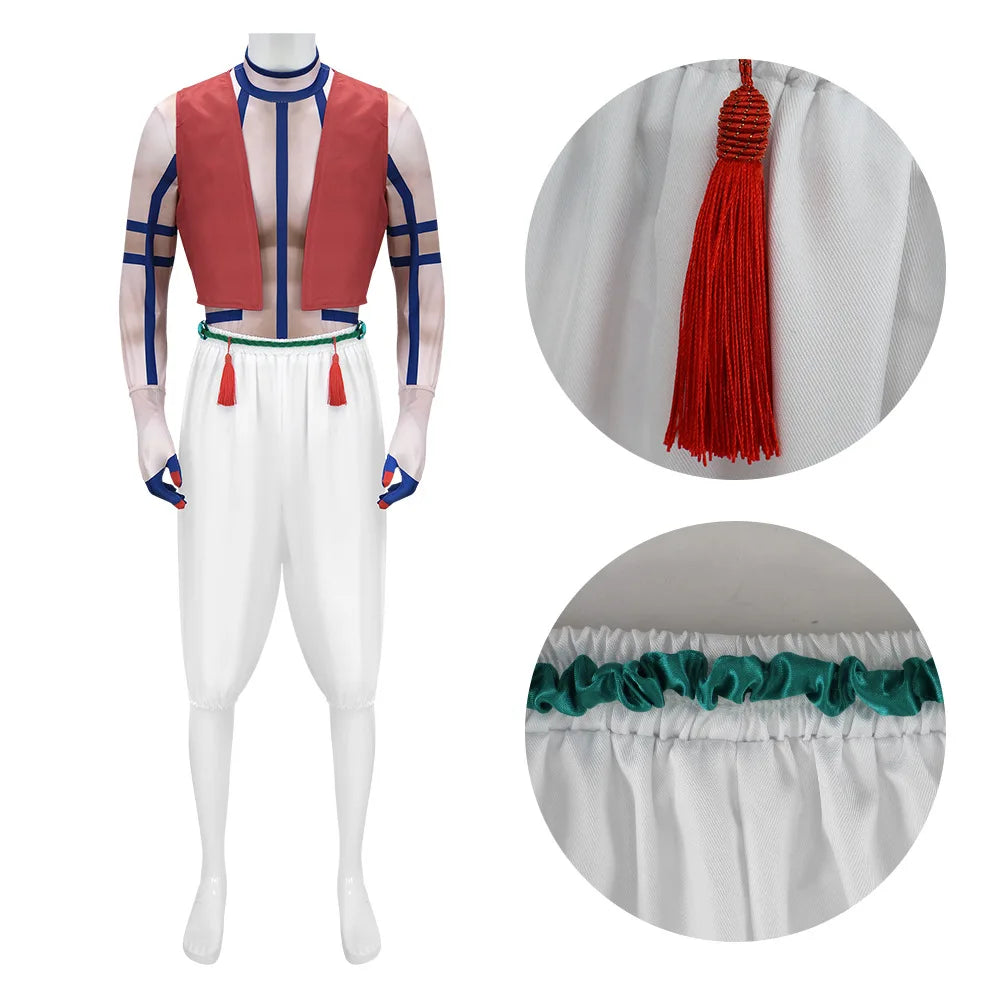 Anime Infinity Castle Akaza Cosplay Costume Men Top Pants Vest Full Set Kimono Uniform Halloween Clothes