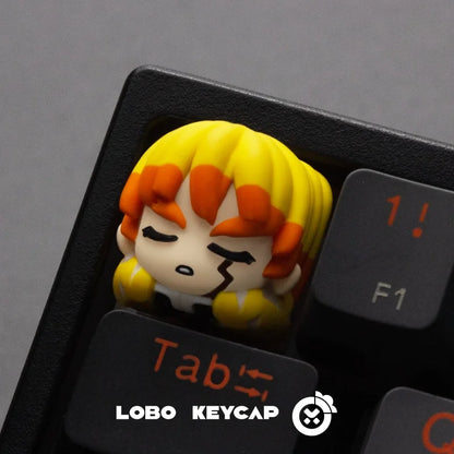 Anime Demon Slayer Kamado Nezuko Series Multiple Styles Keyboard Cute Keycap Decoration Contain Periphery Collectble Fun Gifts