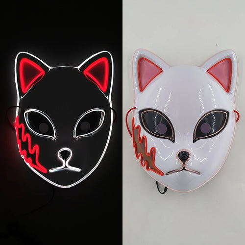 Masque lumineux blanc rouge