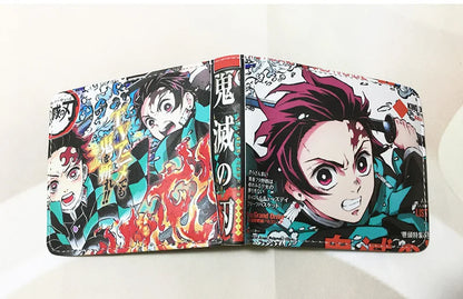 Demon Slayer: Kimetsu No Yaiba Anime Peripheral Short Wallet Zero Wallet Student Men And Women Simple Wallet