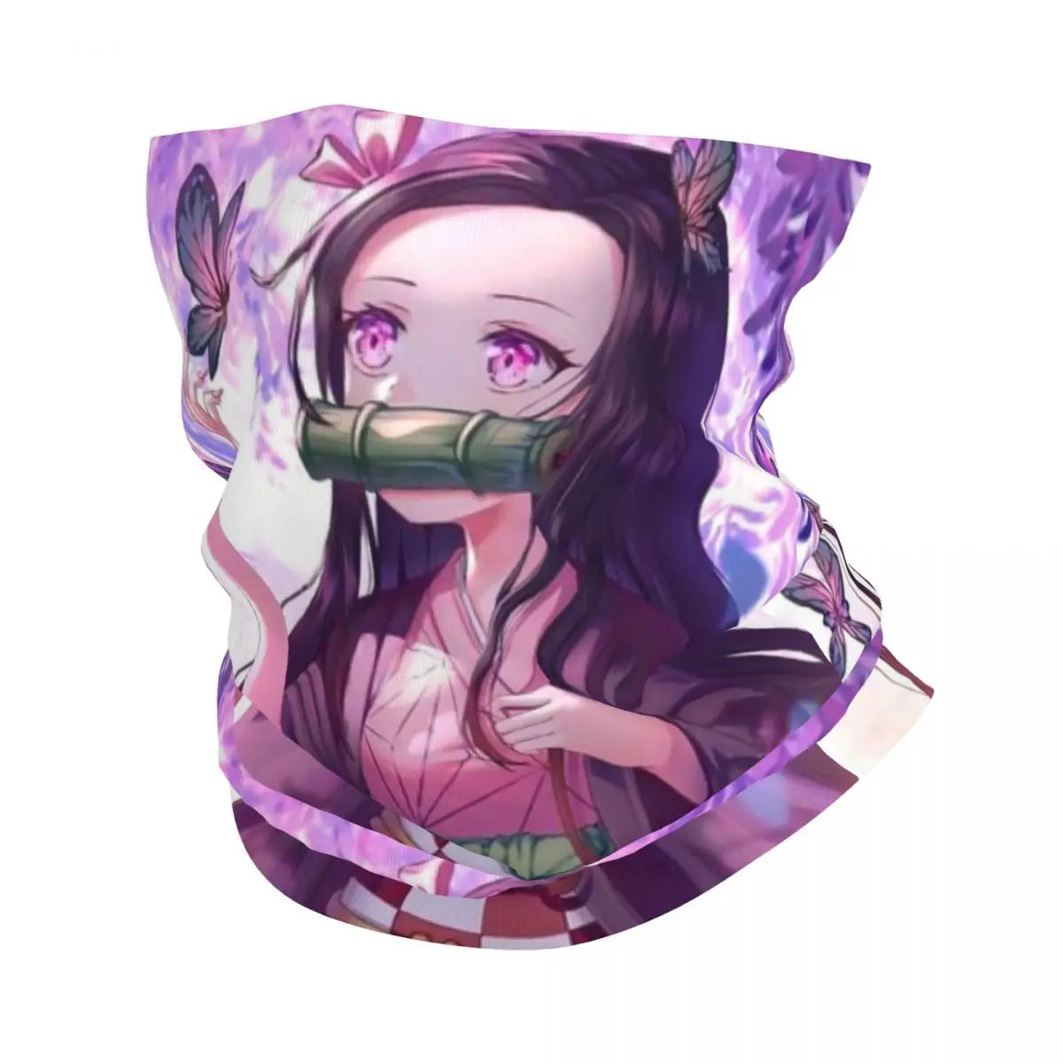 Custom Manga Demon Slayer Bandana Neck Gaiter for Hiking Camping Men Women Wrap Scarf Kimetsu No Yaiba Balaclava Warmer