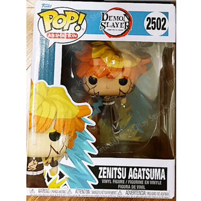 Funko Pop Demon Slayer Set Tanjiro Zenitsu Giyu Shinobu Akaza #2502 #2503 #2504 Figures Collectible Anime Model Ornament Gift
