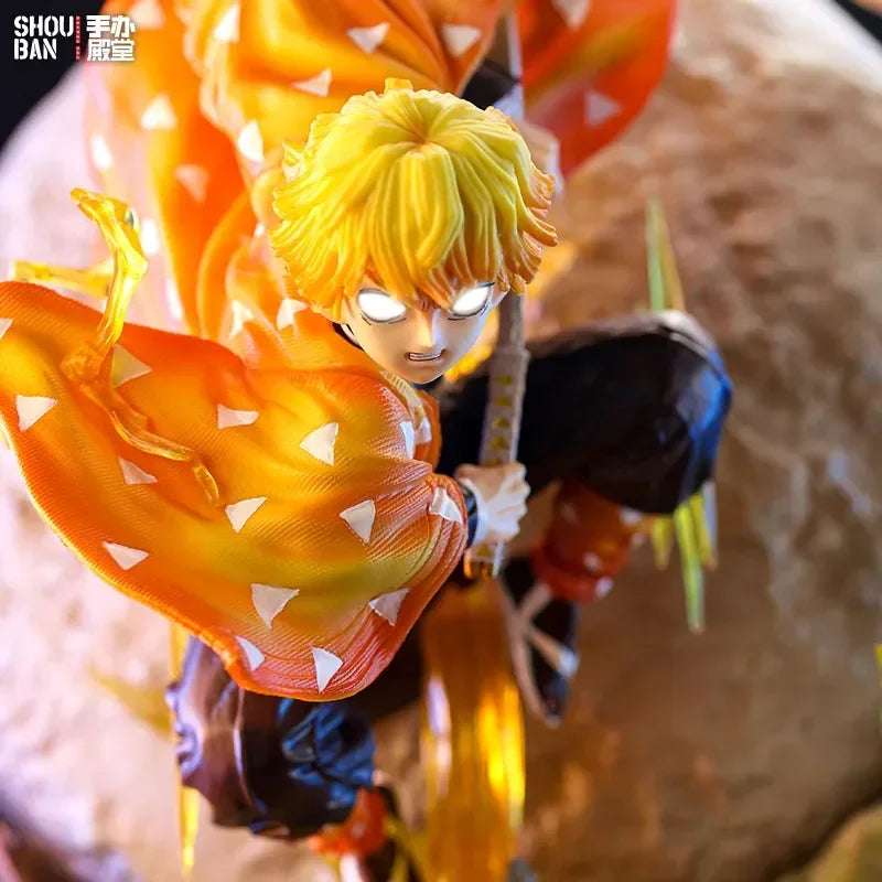 In Stock 51cm Demon Slayer Agatsuma Zenitsu And Kochou Shinobu Gk Anime Figure Statue Desktop Decoration Collection Model Gifts