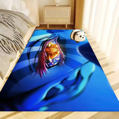 Anime Demon Slayer Bathroom Mat Kids Room Bedroom Decoration Balcony Anti-Slip Doormat Living Room Welcome Rug