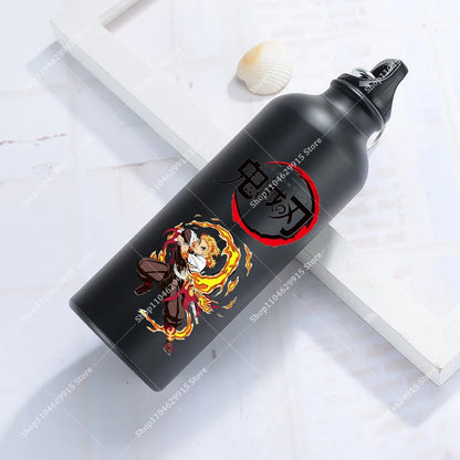 500ml Demon Slayer Aluminum Water Bottle Portable Sport Cup Women Men Anime Tomioka Nezuko Fashion Retro Kettle Birthday Gift