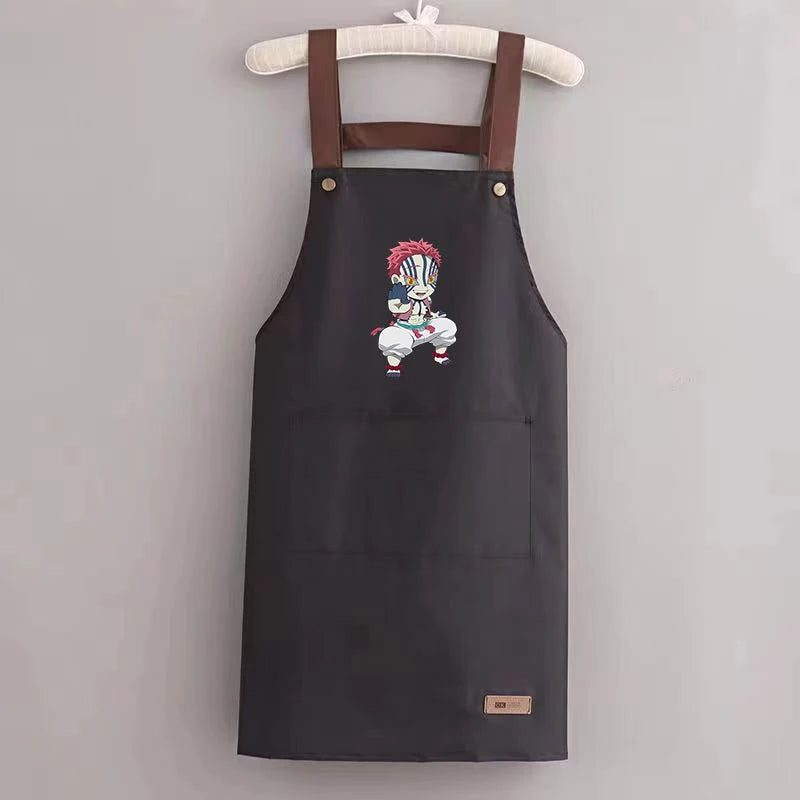 Demon Slayer Woman Apron Man Home Baking Restaurant Barbecue Beverage Apron Waterproof Oil Resistant Sleeveless Pinafor Hot Sell