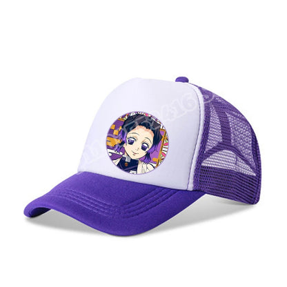 Demon Slayer Infinity Castle Baseball hat Kids Adults Anime Peaked Caps Cartoon Summer Breathable Mesh Hats Fashion Headwear