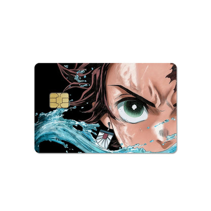 DIY Self-made Anime Demon Slayer 2.5D HD Matte PVC Sticker Film Tape Skin for Credit Card Debit Card Waterproof Sticke Gift