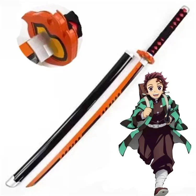72/104cm Demon Slayer Sword Anime Kimetsu No Yaiba Cosplay Prop Tanjirou Shinobu Real Size Japanese Katana Samurai Sabre Gift