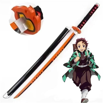 72/104cm Demon Slayer Sword Anime Kimetsu No Yaiba Cosplay Prop Tanjirou Shinobu Real Size Japanese Katana Samurai Sabre Gift