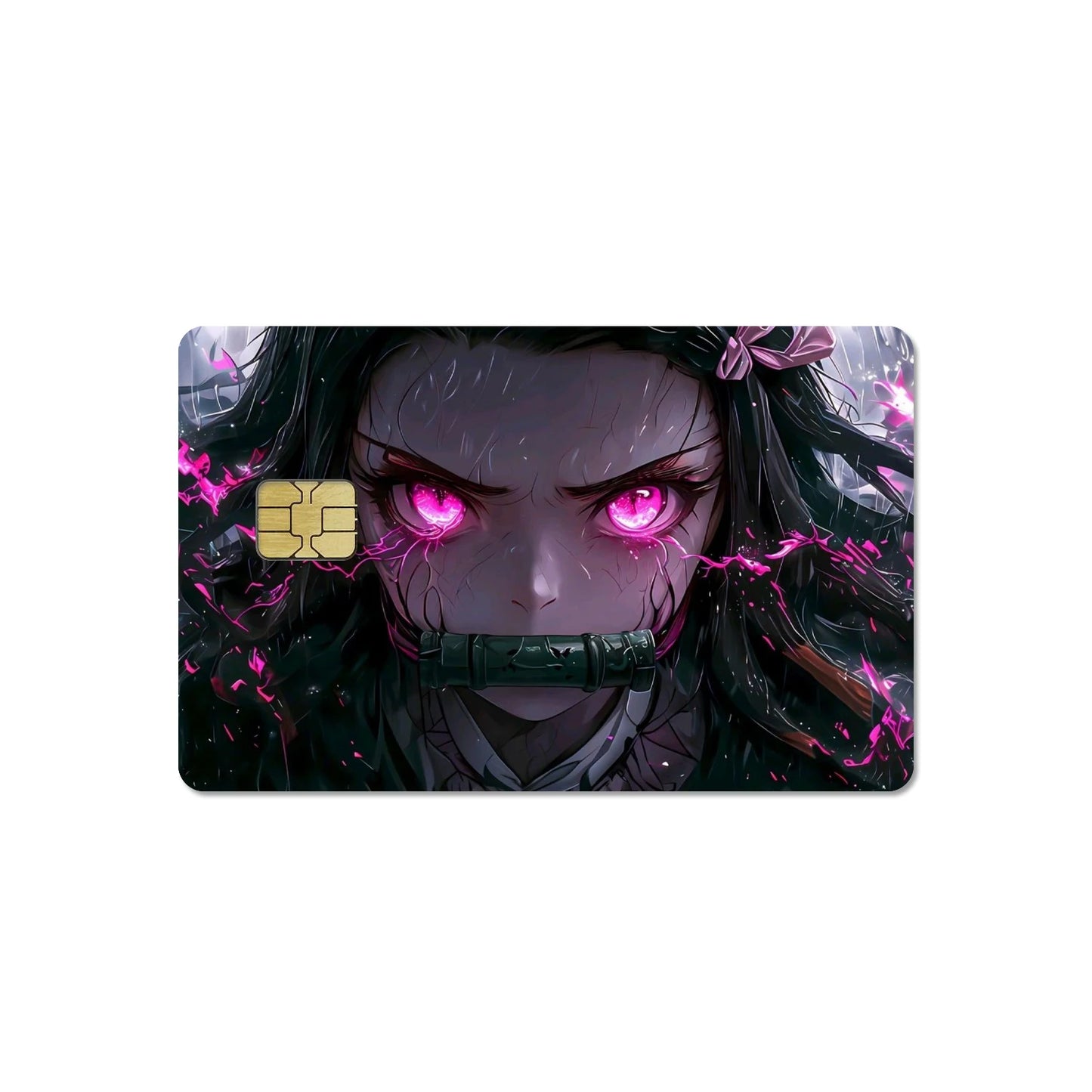DIY Self-made Anime Demon Slayer 2.5D HD Matte PVC Sticker Film Tape Skin for Credit Card Debit Card Waterproof Sticke Gift