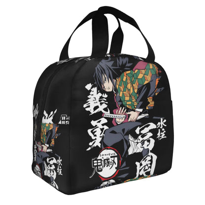 Demon Slayer Manga Anime Resuable Lunch Box for Women Waterproof Kimetsu no Yaiba Thermal Cooler Food Insulated Lunch Bag School