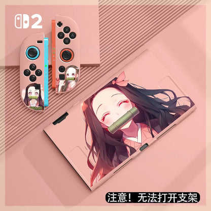Anime Demon Slayer Tanjiro For Switch2 Protective Case Demon Slayer Anti Fall All Inclusive Hard Shell Switch 2 Decoration Gifts