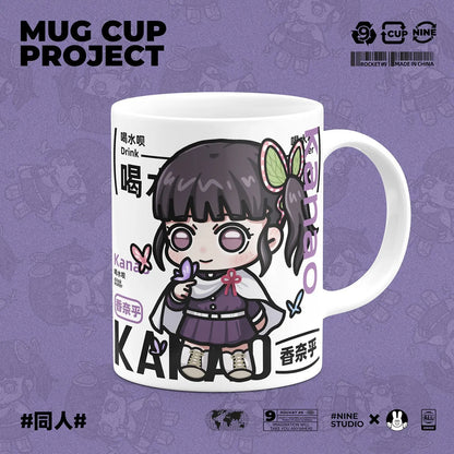 Demon Slayer Kamado Tanjirou Shinazugawa Sanemi creative cartoon ceramic mug home office afternoon tea coffee cup birthday Gifts